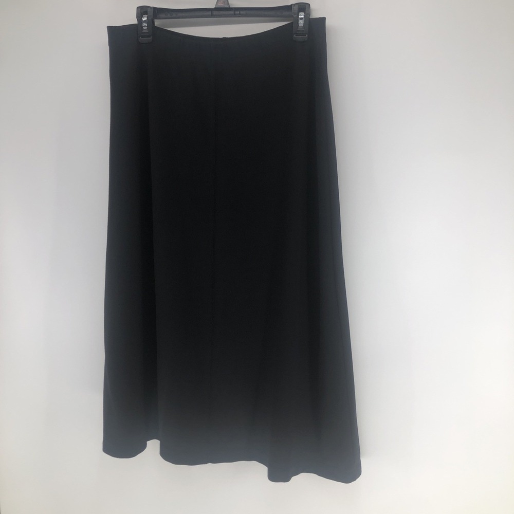 Eddie Bauer Women's Medium PETITE Black Casual Stretch Maxi Skirt Elastic Waist - Picture 3 of 7